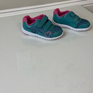 Kids Teal and Pink Sneakers all the way from Scotland